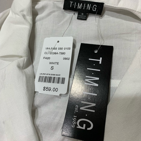 NEW White button down shirt - Picture 5 of 6